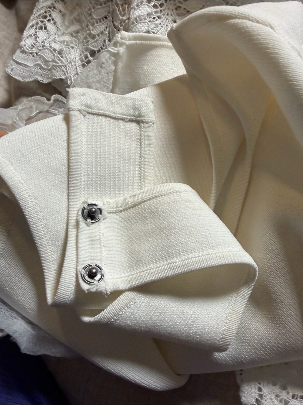 ASTR The Label Darling Ivory Sheer Puff Sleeve Bodysuit Small Coquette - Picture 8 of 10
